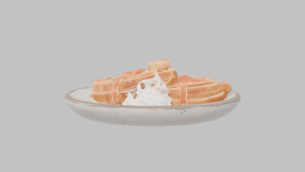 [VRChat Prop] Brown Butter Pumpkin Waffle / 焦がしバターのパンプキン・ワッフル