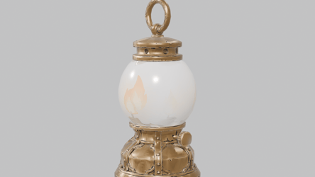 [VRChat Prop] Cozy Brass Oil Lantern / 真鍮のオイル・デスクランタン