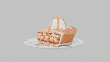 [VRChat Prop] Caramel Apple Pie Plate / キャラメルアップル・パイプレート