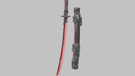 [VRChat Weapon] Crimson Cyber Nodachi / 紅蓮プラズマ野太刀