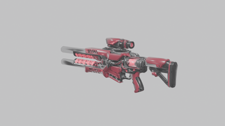 [VRChat Weapon] Crimson Electromagnetic Railgun Rifle / 紅蓮電磁レールガン