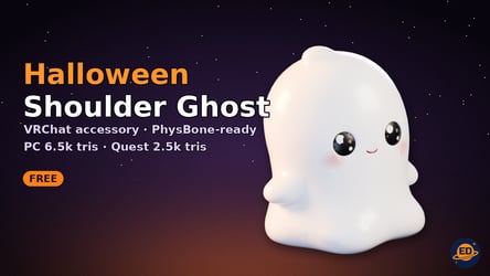 Halloween Shoulder Ghost - FREE VRChat Accessory