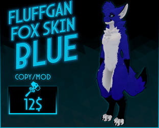Fluffgan fox skin blue