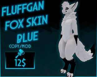 Fluffgan fox skin white