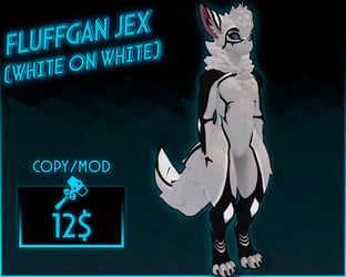 Fluffgan jex (White on White)