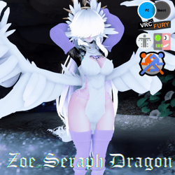 Zoe The Seraph Dragon - PC VRCFury VRFT GGLoco Limb Scaling