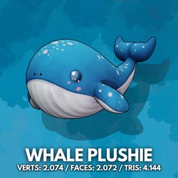 WHALE PLUSHIE - VRC PLUSHIES | WOLVES STUDIO