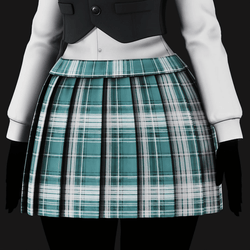 Womenโs Pleated Plaid Skirt Pack - VRChat Clothing | WOLVES STUDIO