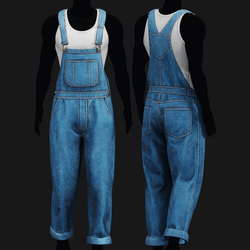 ROAMER - Denim Overalls | VRChat Male Clothing | WOLVES STUDIO