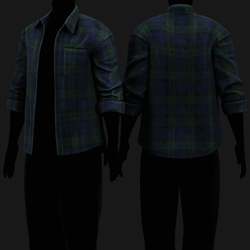 WILDER - Plaid Flannel Shirt | VRChat Male Clothing | WOLVES STUDIO