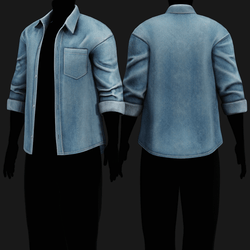 RANCHER - Denim Shirt | VRChat Male Clothing | WOLVES STUDIO