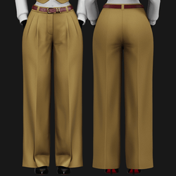Women's Wide Leg Pants + Belt - Mafia Style Pack 01 | WOLVES STUDIO