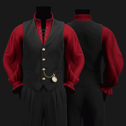 Men's Gothic Suit Vest + Shirt - Halloween Outfit | WOLVES STUDIO