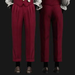 Men's Pinstripe Pleated Pants - Modular Outfit | WOLVES STUDIO