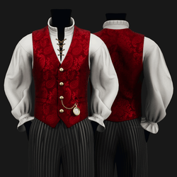 Men's Gothic Paisley Suit Vest + Shirt - Halloween Outfit | WOLVES STUDIO