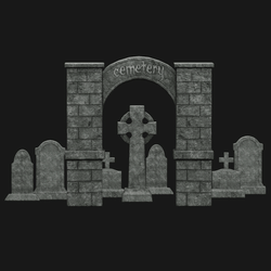Gothic Cemetery Props for Halloween | WOLVES STUDIO