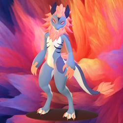 Blue Ember - Retexture For Wickerbeast King VRChat Avatar