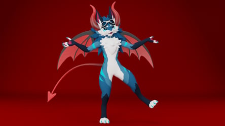 Universal Demon Horns & Tail Pack – VRChat Avatar Accessory