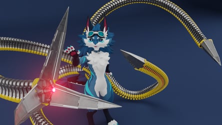 Cyber Robotic Arms | Universal VRChat Accessory (Animated)