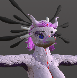 Cecilia The Secretary Bird Feather Normal Map