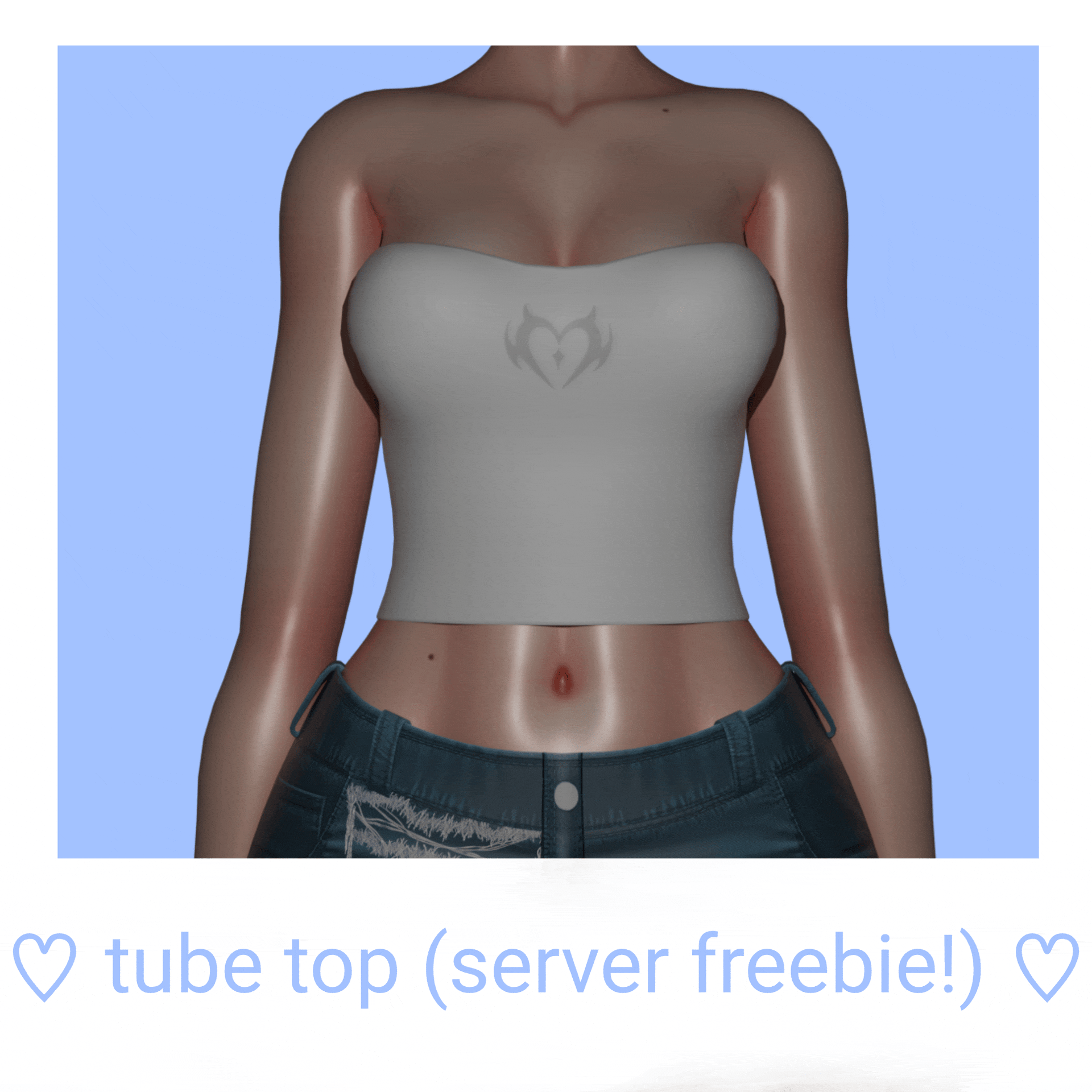 ♡ tube top (server freebie) ♡