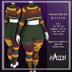 Autumn Knit Set | Halloween, Cozy, Autumn, Fall, Pajamas | Egirl, Marilynn