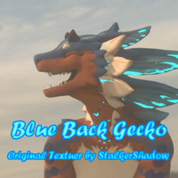 VRChat Hydragea Texture Blue Back Gecko