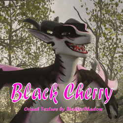 VRChat Welpling Texture Black Cherry