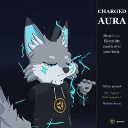 Charged Aura – Crawling Electricity Particles | VRChat Gimmick [PC + Quest, Modular Avatar]