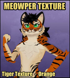 Meowper Texture - Tiger - Orange