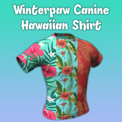 VRChat Winterpaw Canine - Hawaiian Shirts Pack (Textures)