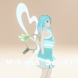 Mihana_Sci-Fi – VRChat / VRM 3D Avatar (Golden Package)