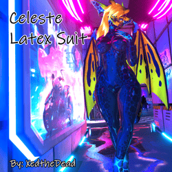 Celeste Dragon Latex Suit
