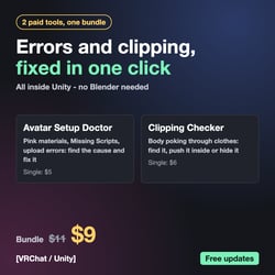 Fix avatar errors & body clipping in one click - Avatar Helper Bundle [VRChat / Unity]