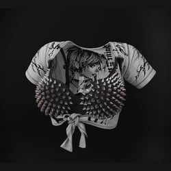 KNOTTED SHIRT + SPIKE BRA (Personal and commercial)