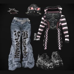 CYBER Y2K OUTFIT SET