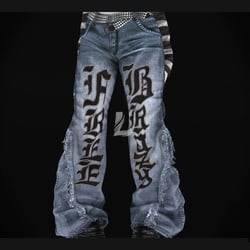 FRAYED JEANS + PUNK BELT (Personal and commercial)
