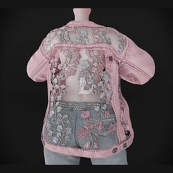 OVERSIZED MESH DENIM JACKET (Personal and Commercial)
