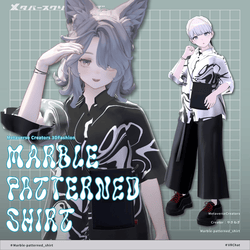 Marble-patterned shirt -  VRChat Women's Clothing  / CP52