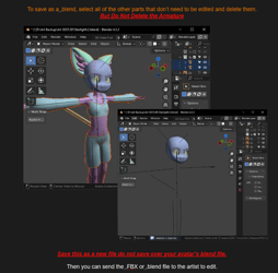 How to Send Part of an Avatar to an Artist for Mesh Edits
