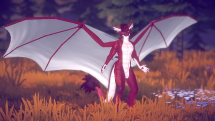 Aster Dragon Wings (VRChat Asset)