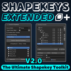 (MAJOR V2.0 UPDATE) Shapekeys Extended - Blender Add-on