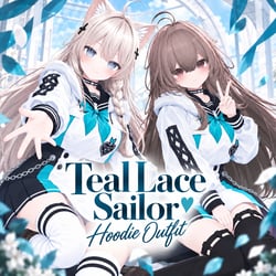 Teal_Lace_Sailor_Hoodie_Outfit