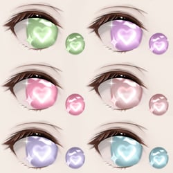 Heart Eye texture for VRoid (6 colors)