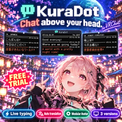KuraDot - Pixel Chat Display Above Your Head [Modular Avatar, Translation]