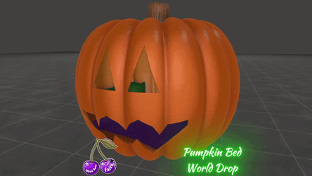 "Autumn Snoozer" Pumpkin Bed Vrchat Asset