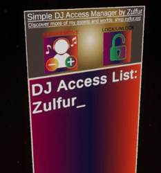 Zulfur's Simple DJ Access Manager