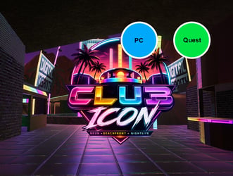 Club Icon (Base) â Neon Beachfront VRChat Club Framework (Quest Compatible)