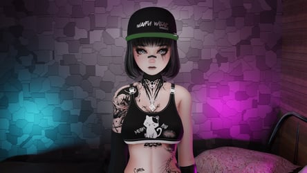 β‘ Jinx Goth Girl β‘ VRChat Avatar ( GoLoco & SPS )