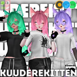 [OPTIMIZED] Ren, RGB Neko Cat Girl Avatar [PC+QUEST][VRCFT][SFW][VRCHAT AVATAR]